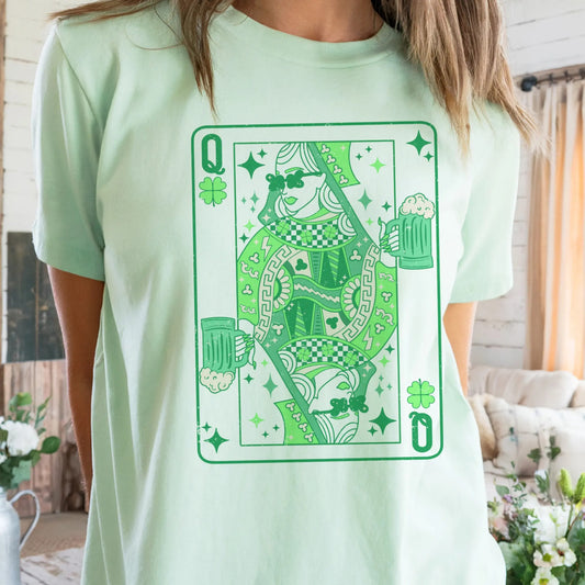 Retro Lucky Queen St. Patrick’s Day Graphic T-Shirt / Sweatshirt / Hoodie