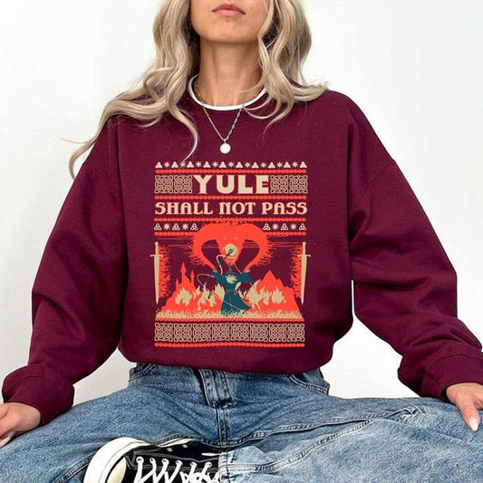 Yule Shall Not Pass Funny Christmas LOTR T-Shirt / Sweatshirt / Hoodie