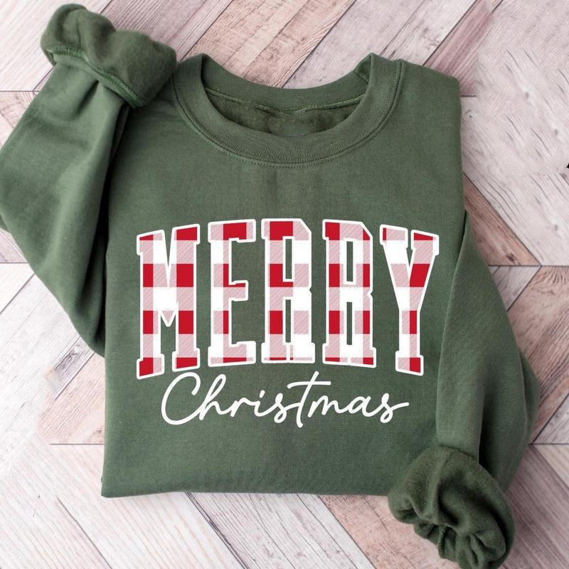 Merry Christmas Buffalo Plaid T-Shirt / Sweatshirt / Hoodie