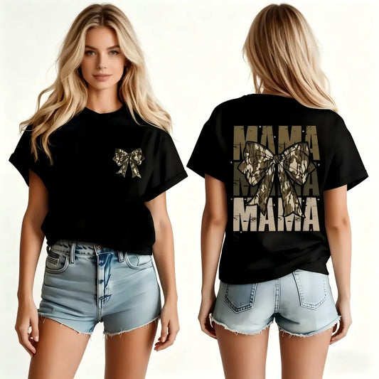 Mama Camo Bow T-Shirt / Sweatshirt / Hoodie