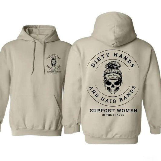 DIRTY HANDS AND HAIR BANDS Skull Blue Collar T-Shirt / Sweatshirt / Hoodie