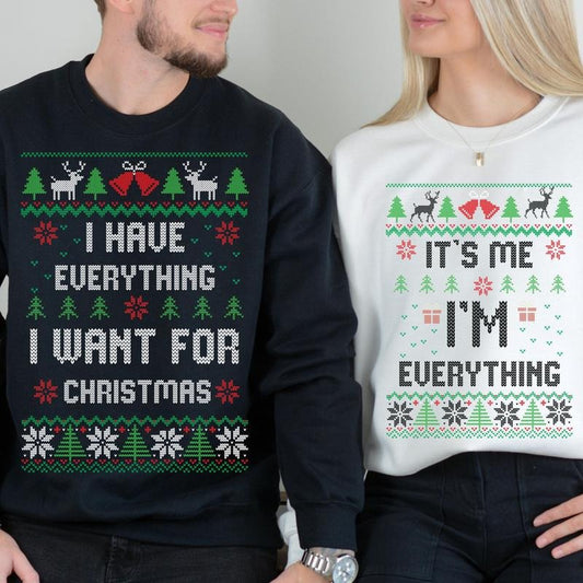 Everything I Want for Christmas Couple T-Shirt / Sweatshirt / Hoodie