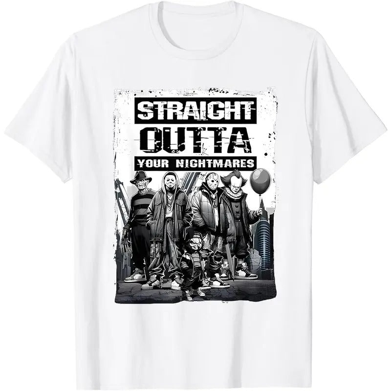 Straight Outta Nightmares Vintage Horror Halloween T-Shirt/Sweatshirt/Hoodie